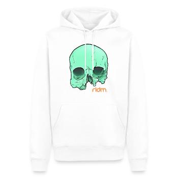 ridm green skull - Männer Premium Bio Hoodie - Weiß - Vorne - Nico (187cm)