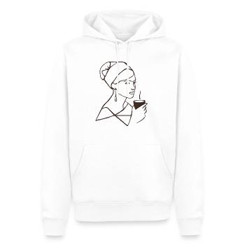 Kaffee-Love - Männer Premium Bio Hoodie - Weiß - Vorne - Nico (187cm)