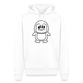 pinguin comic cool - Männer Premium Bio Hoodie - Weiß - Vorne - Nico (187cm)