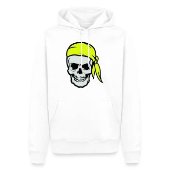 skull pirat ahoi - Männer Premium Bio Hoodie - Weiß - Vorne - Nico (187cm)