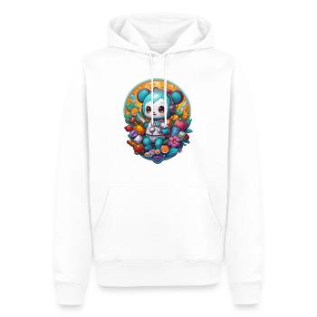 Happy Medicine - Männer Premium Bio Hoodie - Weiß - Vorne - Nico (187cm)