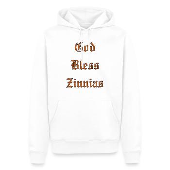 Que Dieu bénisse Zinnias - Sweat à capuche Premium bio Homme - blanc - Devant - Nico (187cm)