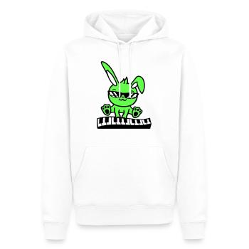 Oster Hase Kaninchen Süß Klavier Keyboard Spielen - Männer Premium Bio Hoodie - Weiß - Vorne - Nico (187cm)
