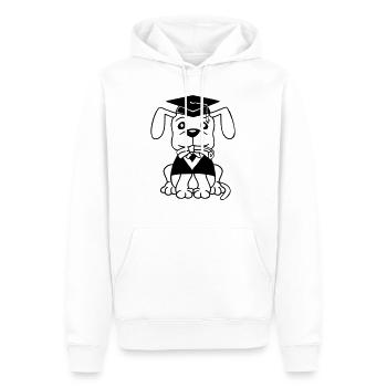Hund Schulabschluss Zeugnis Gymnasium College Abi - Männer Premium Bio Hoodie - Weiß - Vorne - Nico (187cm)