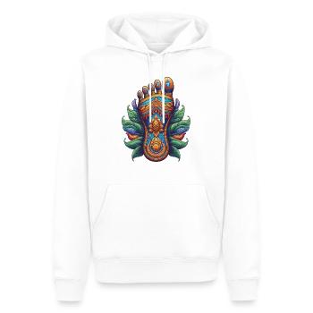 L’empreinte de Vishnu - Sweat à capuche Premium bio Homme - blanc - Devant - Nico (187cm)
