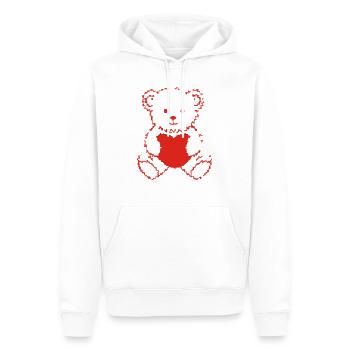 herz - Sweat à capuche Premium bio Homme - blanc - Devant - Nico (187cm)