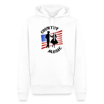 Country-Musik - Männer Premium Bio Hoodie - Weiß - Vorne - Nico (187cm)