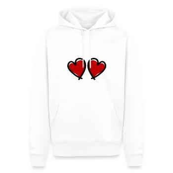 Herzen Love Symbol - Männer Premium Bio Hoodie - Weiß - Vorne - Nico (187cm)