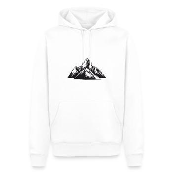 Berge Alpen Silhouette - Männer Premium Bio Hoodie - Weiß - Vorne - Nico (187cm)