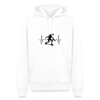 Skateboarding Frau Puls Skateboard - Männer Premium Bio Hoodie - Weiß - Vorne - Nico (187cm)
