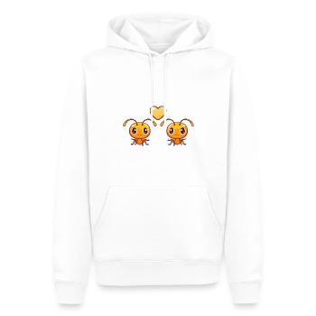 Couple De Fourmis Amoureux Insecte Animal Saint Valentin - Sweat à capuche Premium bio Homme - blanc - Devant - Nico (187cm)