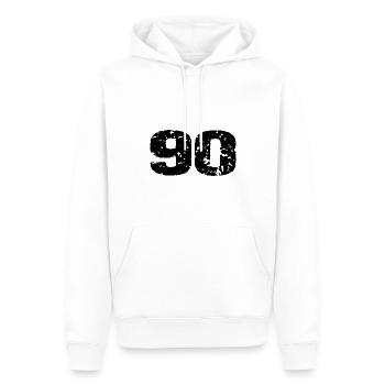 90 Zahl Trikot - Männer Premium Bio Hoodie - Weiß - Vorne - Nico (187cm)