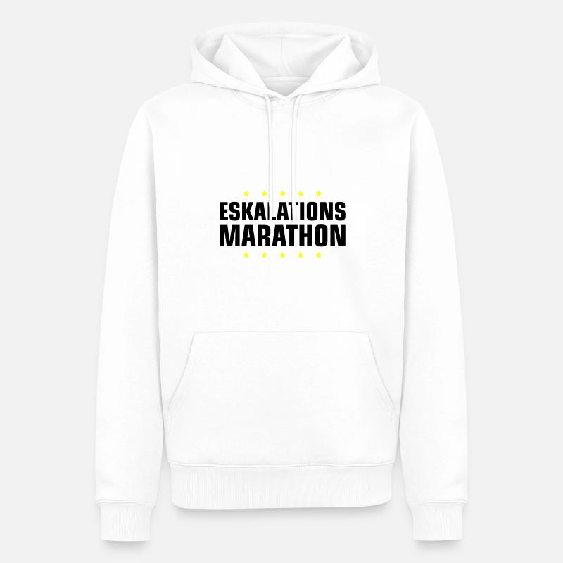 Eskalations Marathon - Männer Premium Bio Hoodie - Weiß