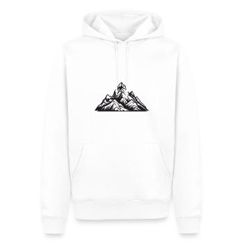 Montagnes de symboles - Sweat à capuche Premium bio Homme - blanc - Devant - Nico (187cm)