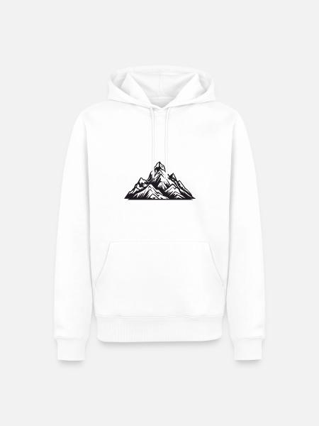 Symbol Mountains - Men’s Premium Organic Hoodie - white