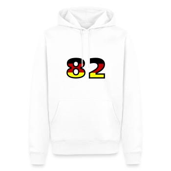 82 Numéro Allemagne Jersey - Sweat à capuche Premium bio Homme - blanc - Devant - Nico (187cm)