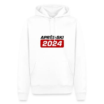 Après-ski 2024 - Sweat à capuche Premium bio Homme - blanc - Devant - Nico (187cm)