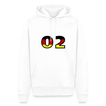 2 Number Germany Jersey - Men’s Premium Organic Hoodie - white - Front - Nico (187cm)