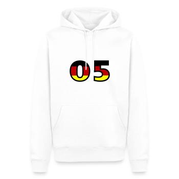 5 Number Germany Jersey - Men’s Premium Organic Hoodie - white - Front - Nico (187cm)
