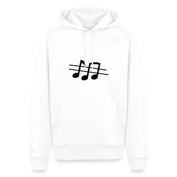 Partitions musicales - Sweat à capuche Premium bio Homme - blanc - Devant - Nico (187cm)