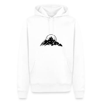 Berge Silhouette Natur - Männer Premium Bio Hoodie - Weiß - Vorne - Nico (187cm)