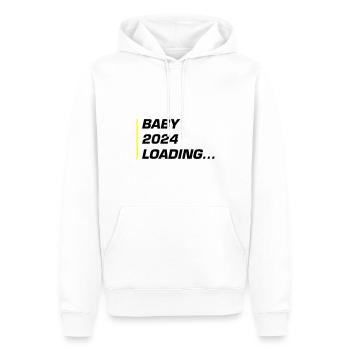 Baby 2024 Loading - Männer Premium Bio Hoodie - Weiß - Vorne - Nico (187cm)