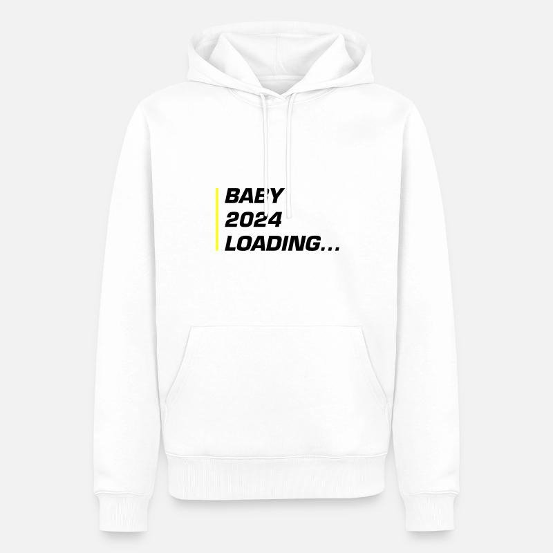 Baby 2024 Loading - Männer Premium Bio Hoodie - Weiß