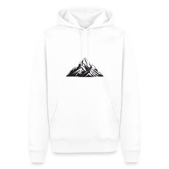 Symbole de paysage de montagnes - Sweat à capuche Premium bio Homme - blanc - Devant - Nico (187cm)