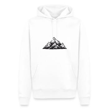 Berge Natur Symbol - Männer Premium Bio Hoodie - Weiß - Vorne - Nico (187cm)