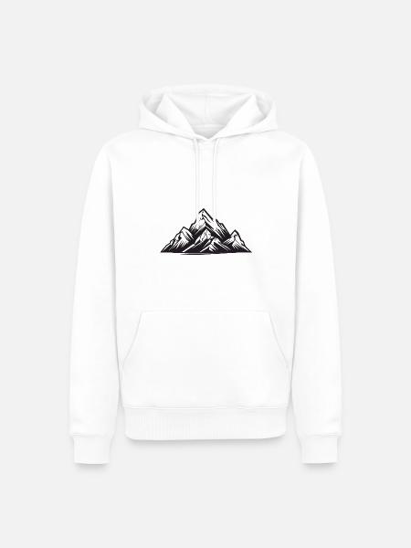 Mountains Nature Symbol - Men’s Premium Organic Hoodie - white
