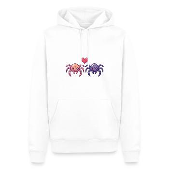 Couple de tarentules amoureuses Animal Saint-Valentin - Sweat à capuche Premium bio Homme - blanc - Devant - Nico (187cm)