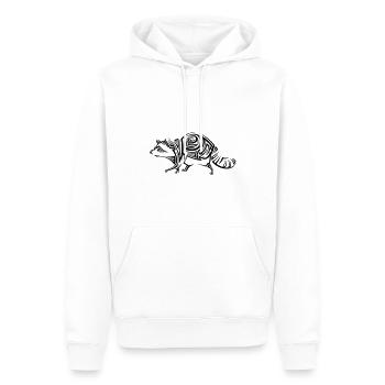 Waschbär Tribal Tattoo - Männer Premium Bio Hoodie - Weiß - Vorne - Nico (187cm)