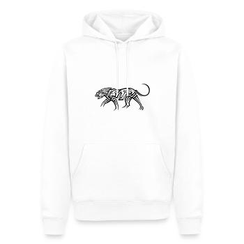 Tatouage tribal de calmar - Sweat à capuche Premium bio Homme - blanc - Devant - Nico (187cm)