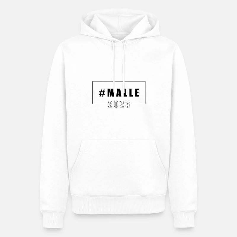 Malle 2023 Mallorca - Männer Premium Bio Hoodie - Weiß