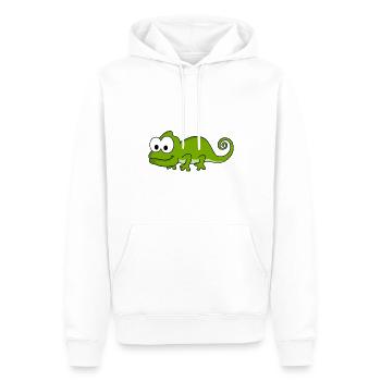Chameleon Comic Animal - Men’s Premium Organic Hoodie - white - Front - Nico (187cm)