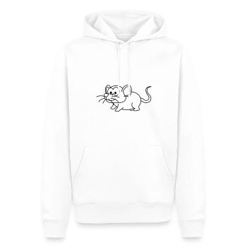 Mouse Comic Animal - Men’s Premium Organic Hoodie - white - Front - Nico (187cm)