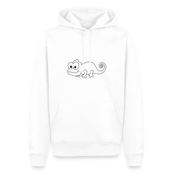 Chameleon Comic Animal - Men’s Premium Organic Hoodie - white - Front - Nico (187cm)