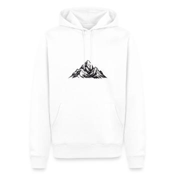 Montagnes Alpes Symbole - Sweat à capuche Premium bio Homme - blanc - Devant - Nico (187cm)