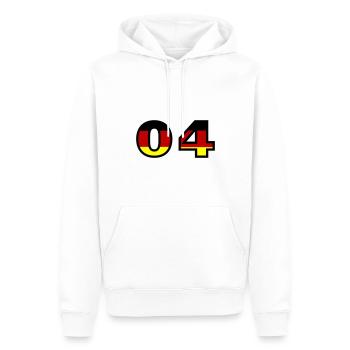 Maillot Allemagne numéro 4 - Sweat à capuche Premium bio Homme - blanc - Devant - Nico (187cm)