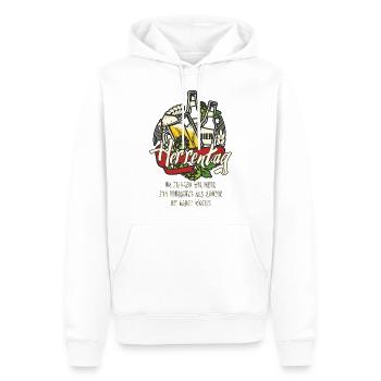 RAHMENLOS Geschenk Vatertag - Herrentag - - Männer Premium Bio Hoodie - Weiß - Vorne - Nico (187cm)