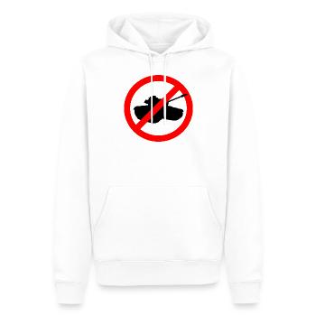 Mouvement pour la paix - Sweat à capuche Premium bio Homme - blanc - Devant - Nico (187cm)