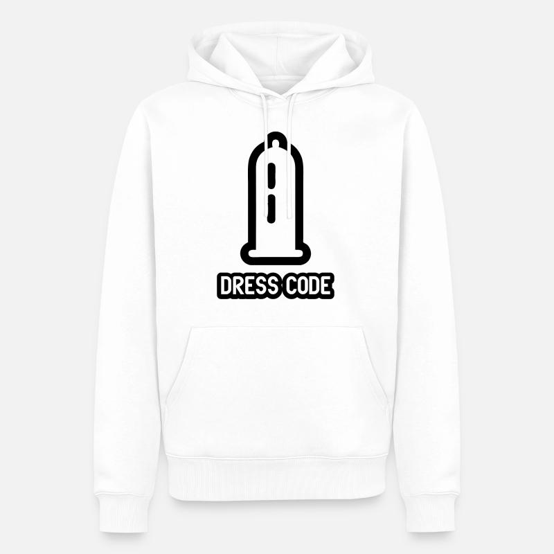 dresscode1 blak - Sweat à capuche Premium bio Homme - blanc