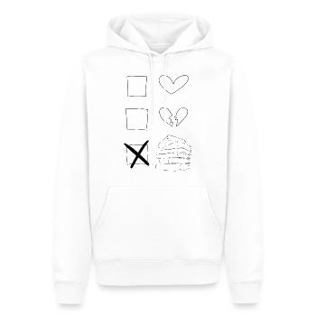 Prise de livres simples - amateurs de livres - Sweat à capuche Premium bio Homme - blanc - Devant - Nico (187cm)