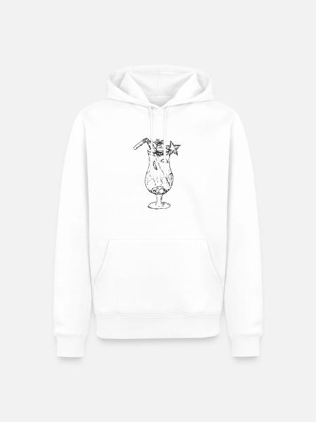 Frischer Limetten Cocktail - Männer Premium Bio Hoodie - Weiß