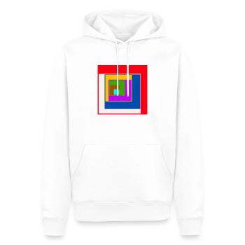 Center square - Men’s Premium Organic Hoodie - white - Front - Nico (187cm)