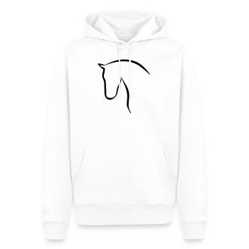 Pferd - Männer Premium Bio Hoodie - Weiß - Vorne - Nico (187cm)