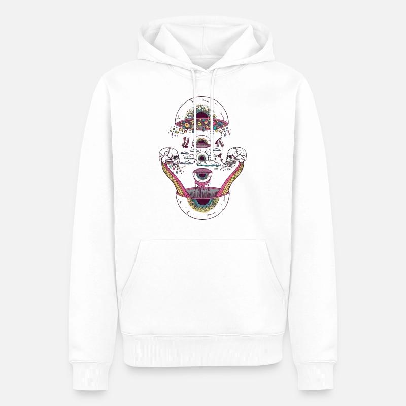 LSD - Sweat à capuche Premium bio Homme - blanc