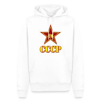 c c c p - Men’s Premium Organic Hoodie - white - Front - Nico (187cm)