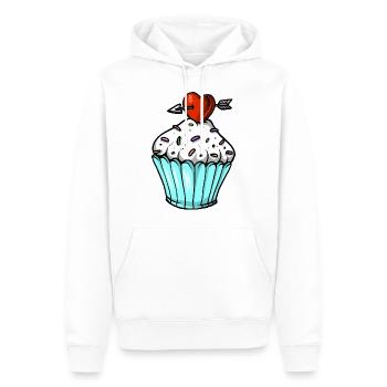 Cupcake - Sweat à capuche Premium bio Homme - blanc - Devant - Nico (187cm)