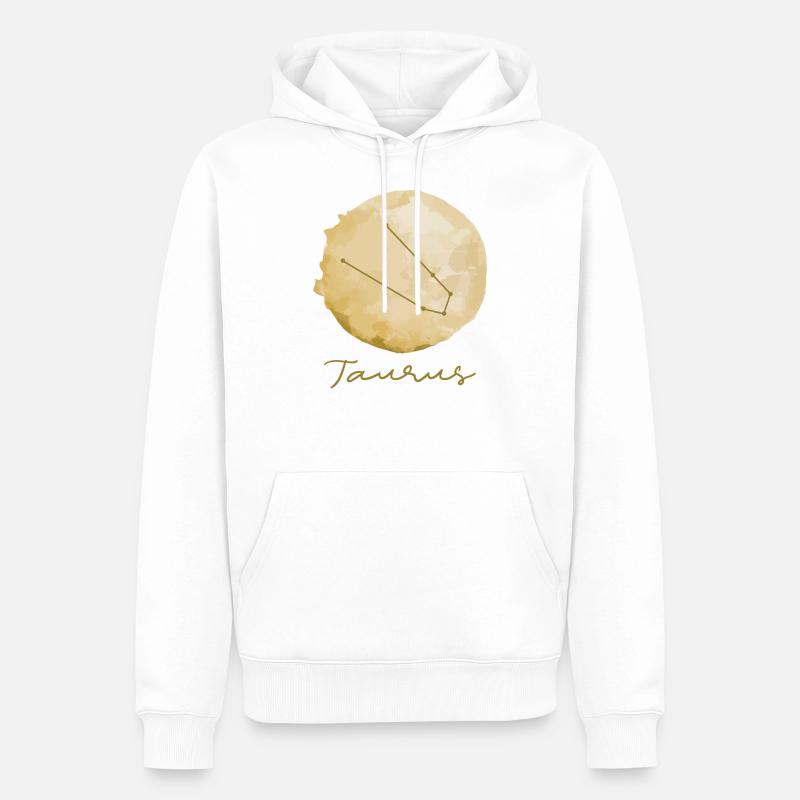 Sternzeichen Stier Geschenk Idee - Männer Premium Bio Hoodie - Weiß